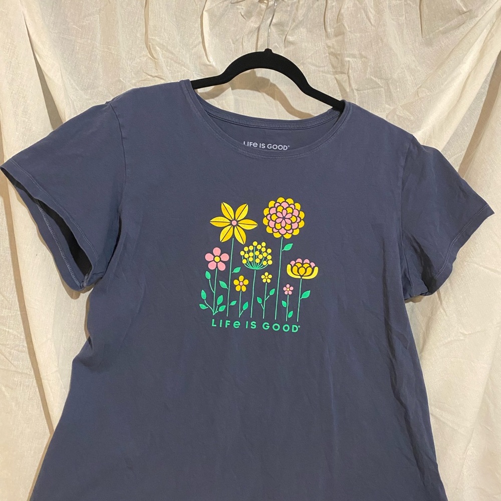 Life is Good Gray Women's T-Shirt